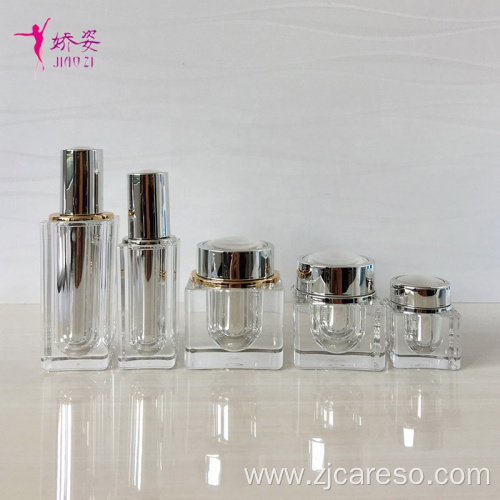 Packaging plastic Bottle Sets with Diamond top flat